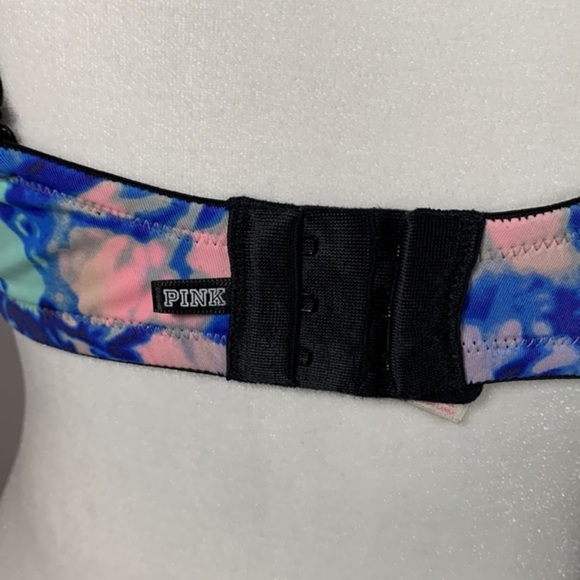 PINK Victoria’s Secret Blue & Pink Tie-Dye Bra 36DD - Picture 7 of 9